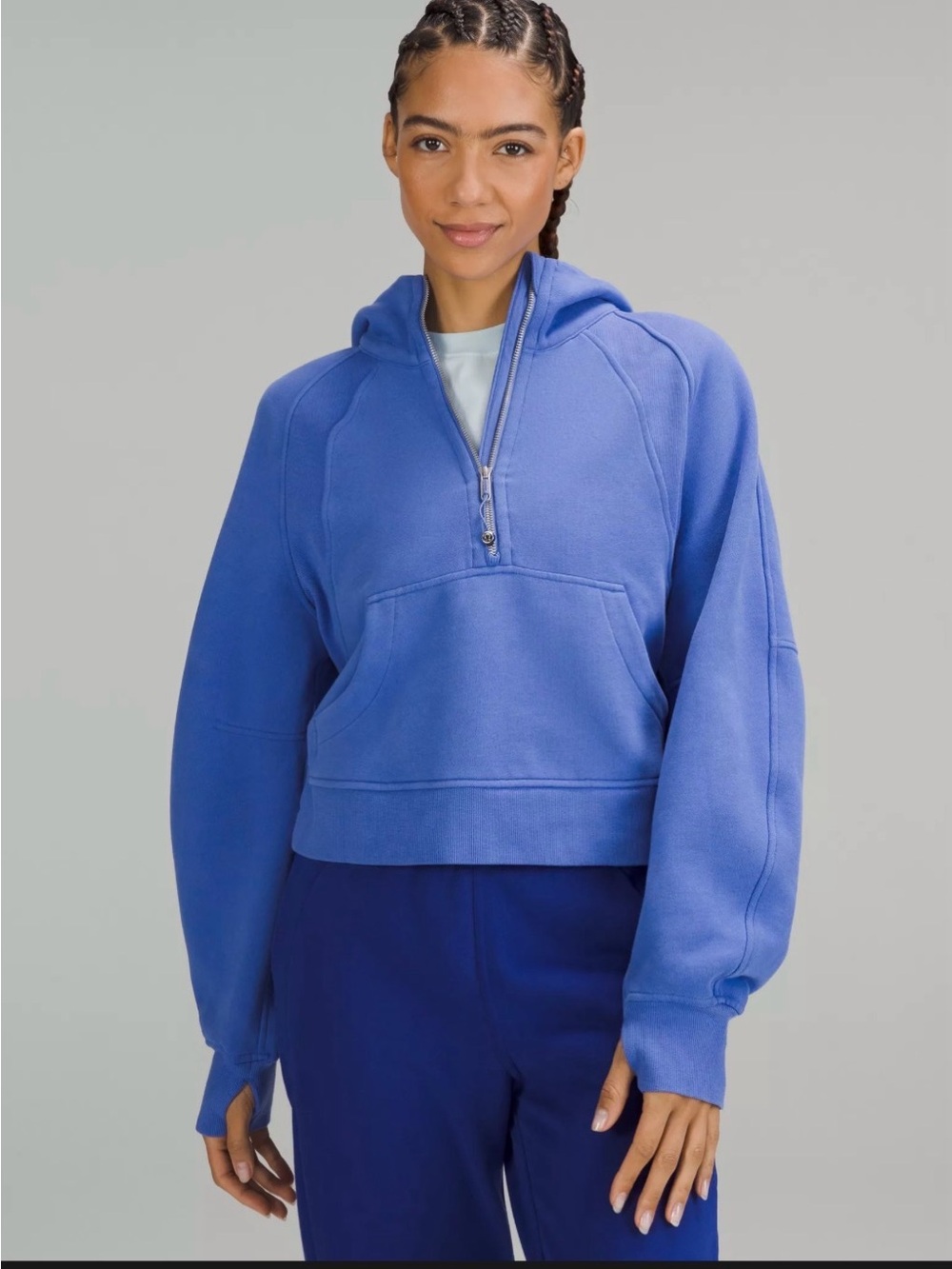 lululemon scuba oversized half zip in wild indigo 💙